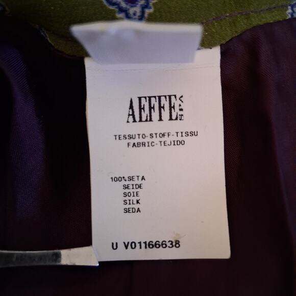 Alberta Ferretti Purple Green Paisley Pencil Skirt Size 10 NWT 100% Silk Italy - Picture 7 of 10